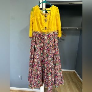 Patola print floor length anarkali gown